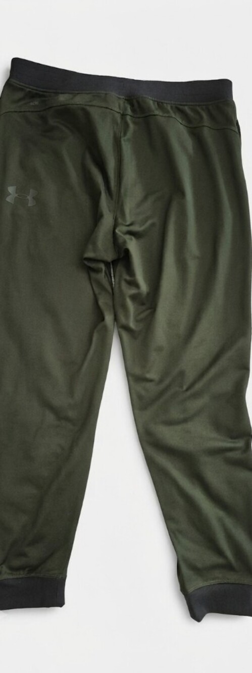 Under Armour XL Men's Olive Green Joggers with Black Waistband & Cuffs - Picture 2 of 5